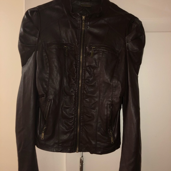 Dark Brown leather jacket - Picture 3 of 4